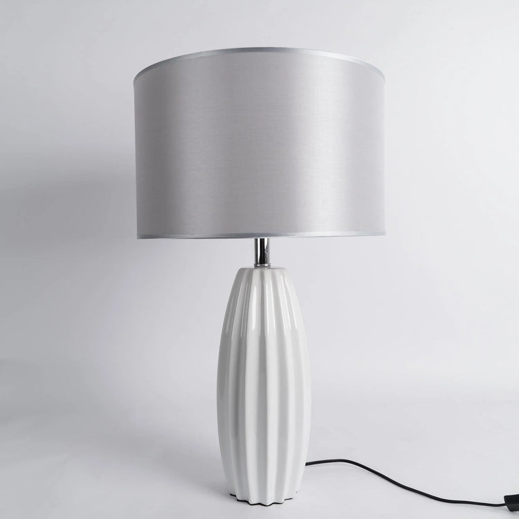 Moderne tromme keramisk bordlampe
