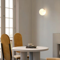 Alabaster Globe Wall Light