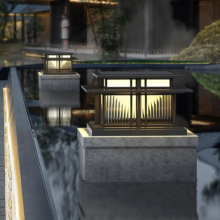 Retro Square Stainless Steel Outdoor Light