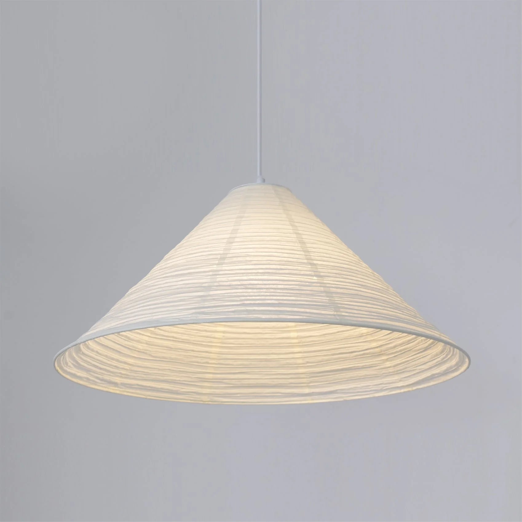 Lampe suspendue en papier prisme Wabi-Sabi