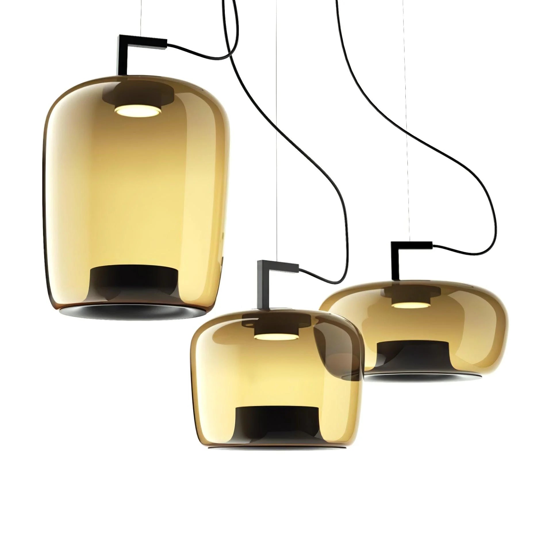 Suspension contemporaine en verre soufflé