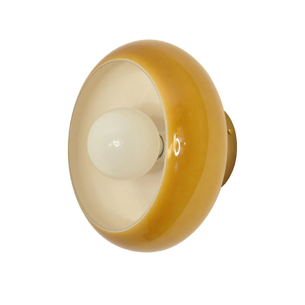 Plafonnier rond classique en verre