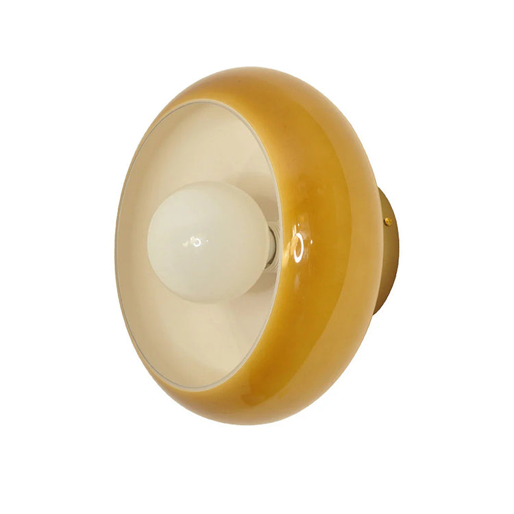 Klassisk rund glasloftslampe