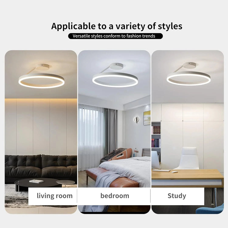 Moderne rund akryl loftslampe