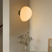 Minimalist Oval Stone-Effect Wall Light