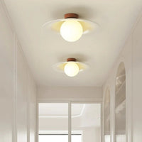 Cream Iron Hallway Ceiling Fixture