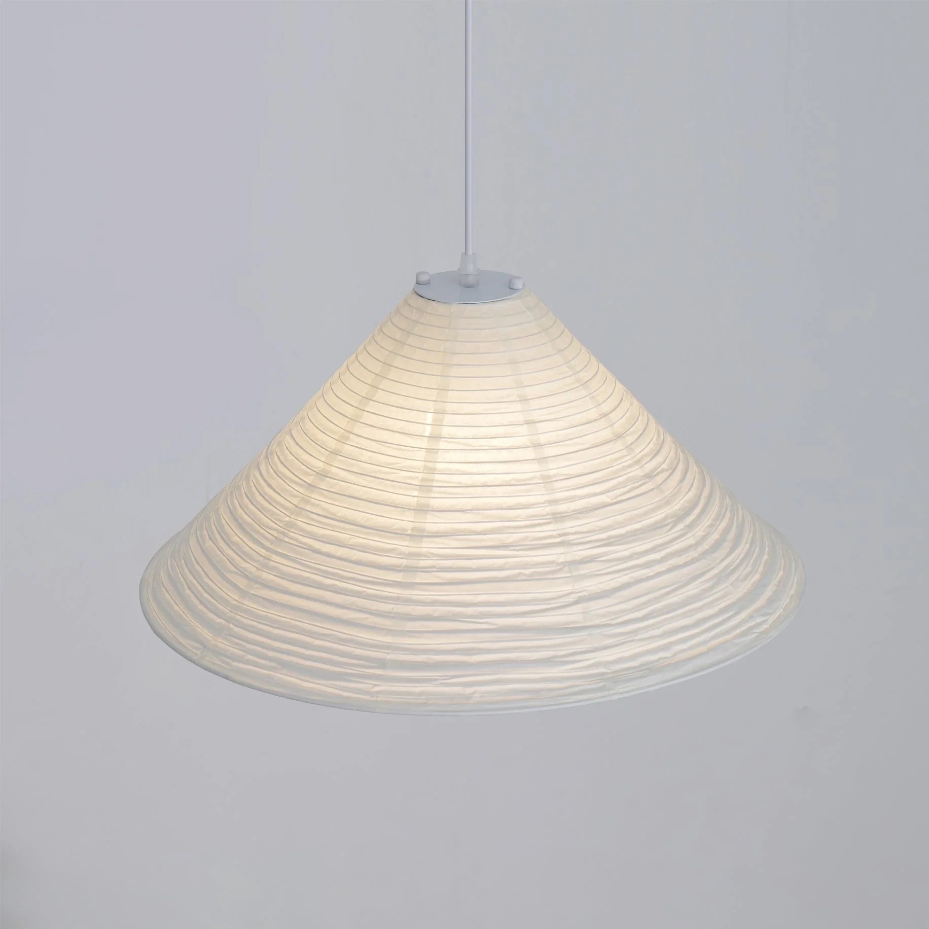 Lampe suspendue en papier prisme Wabi-Sabi