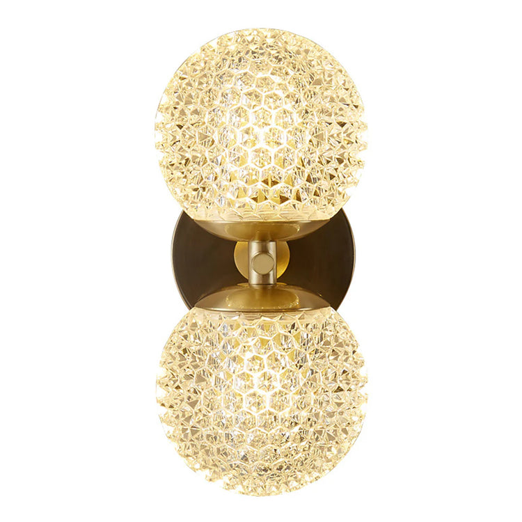 Klassisk rund kobber væglampe