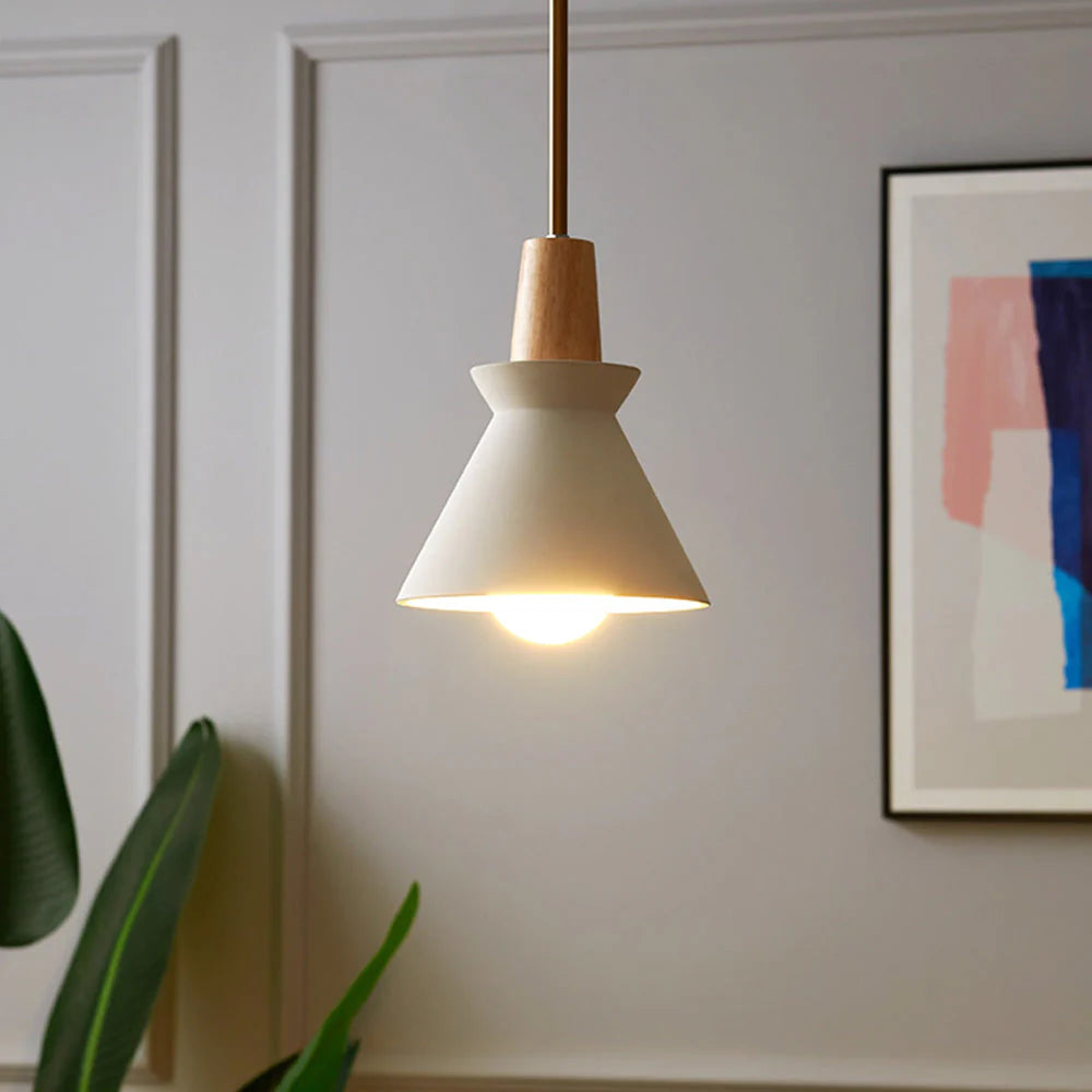 Lampe à suspension en béton à cône tendance