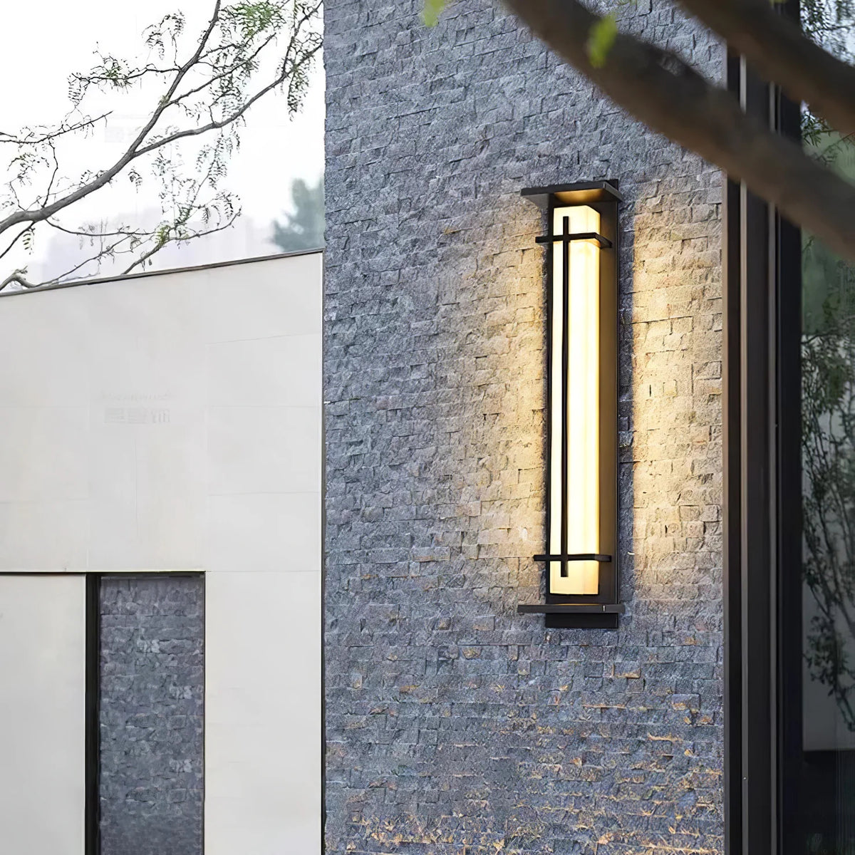 Luce da parete esterna urbana quadrata