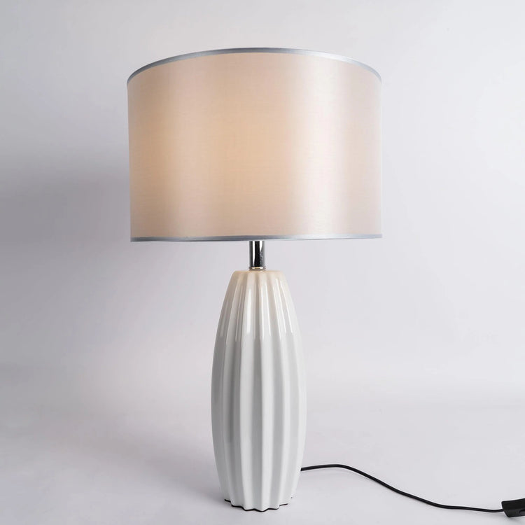 Moderne tromme keramisk bordlampe