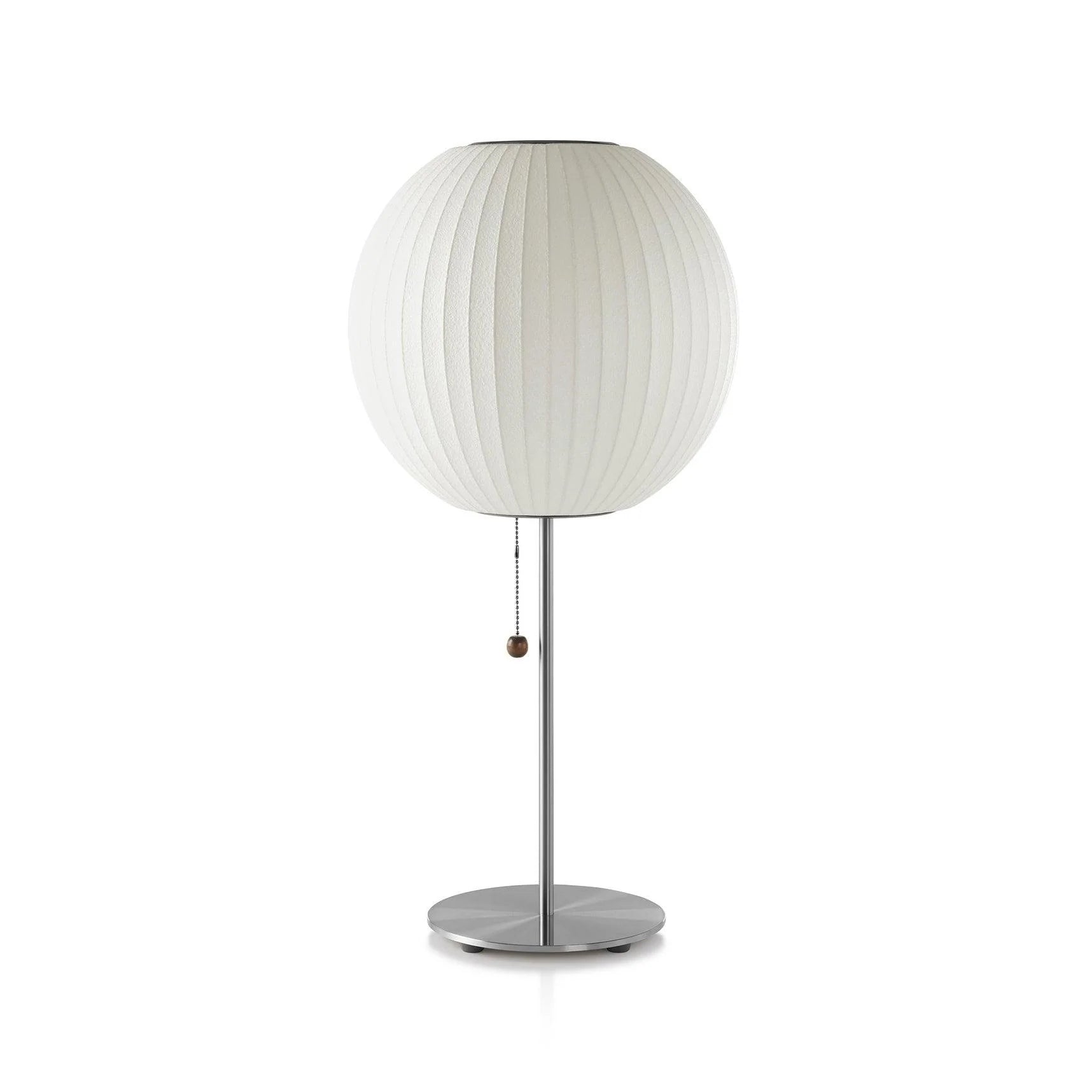 Lampe de table classique arrondie en soie