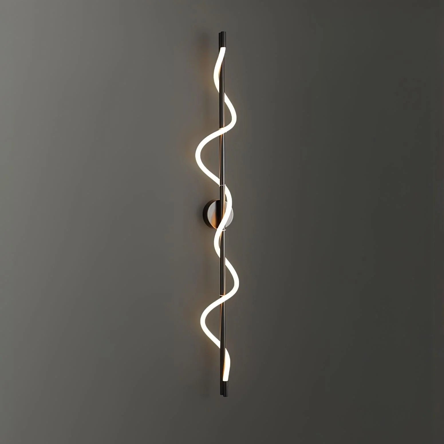 Applique murale en fer au design élégant en spirale