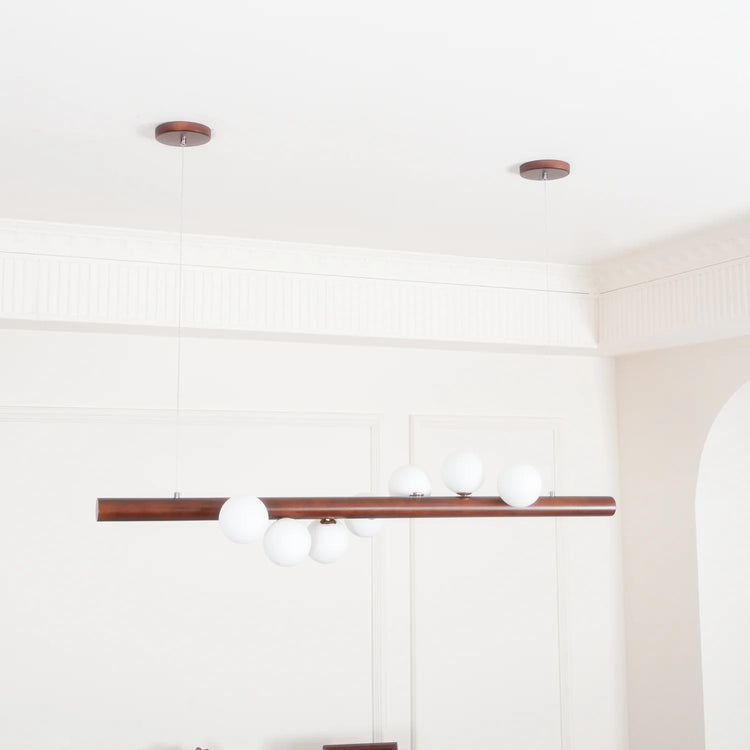 Modern Horizontal Round Glass Pendant Light