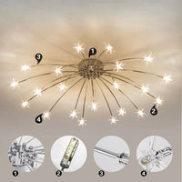Opulent Star-Globe glass Ceiling Light