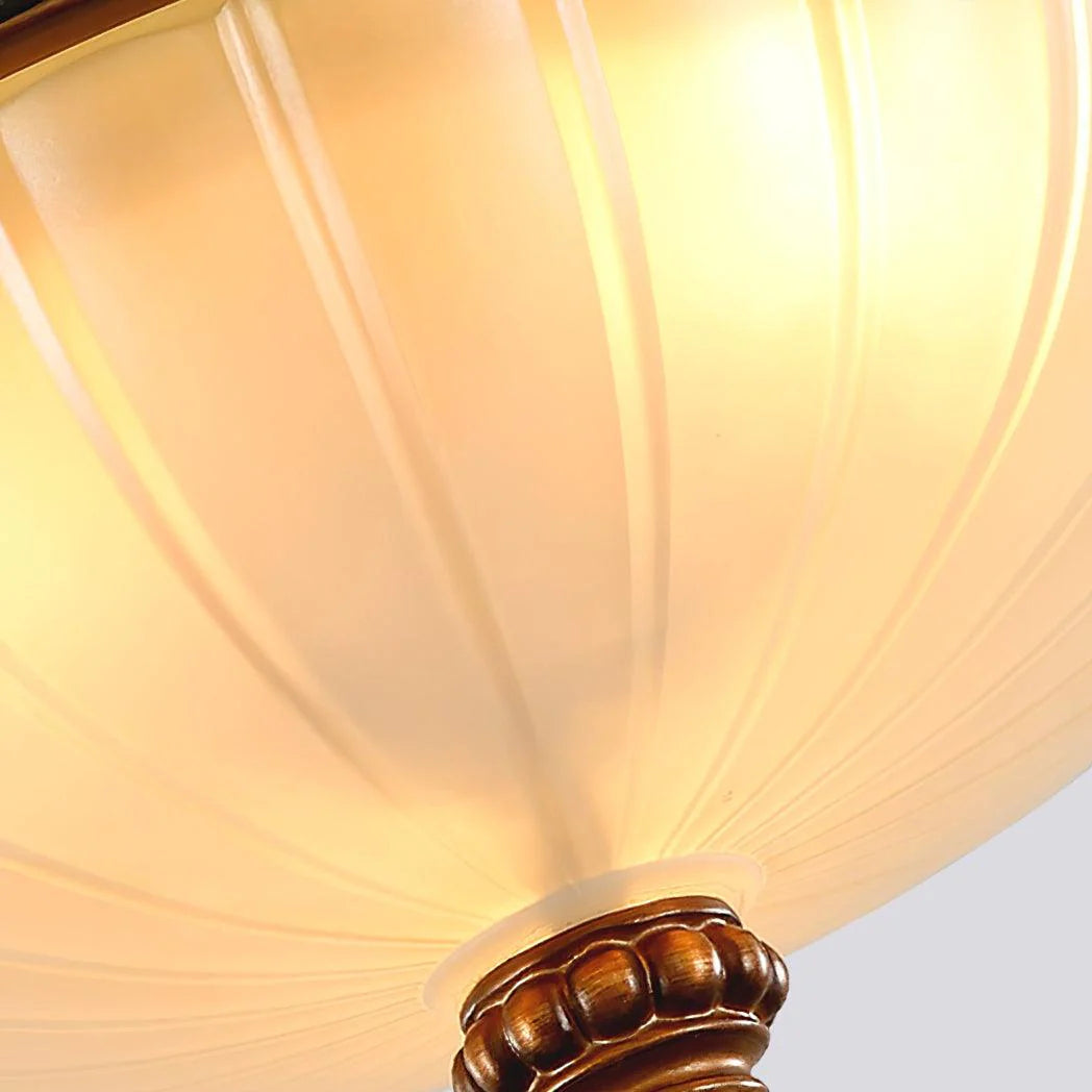 Oriental Half Round Resin Ceiling Light