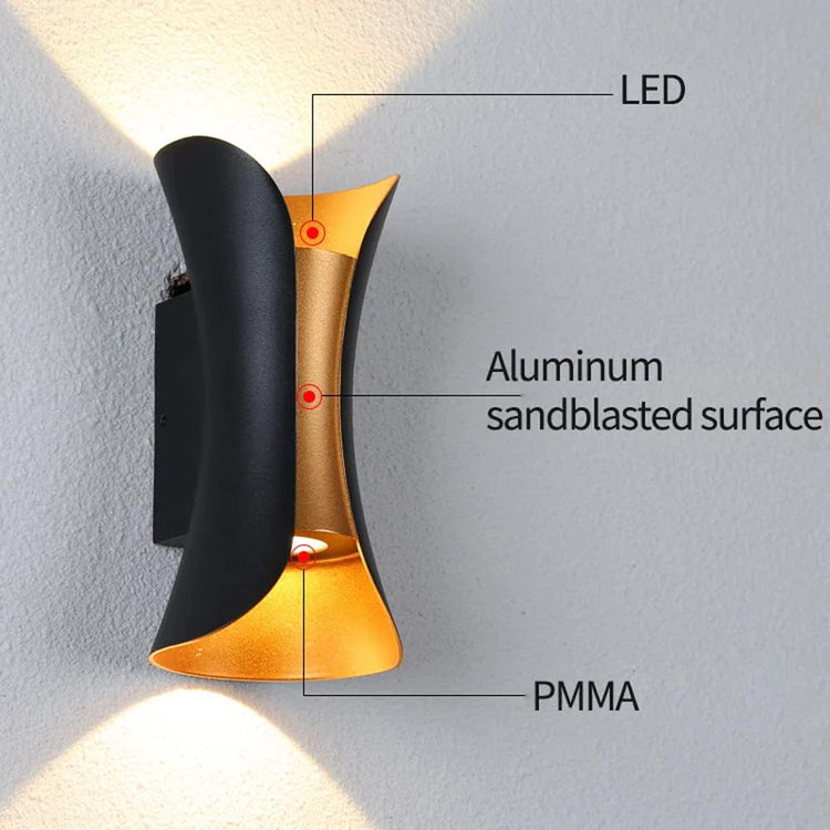 Modern Irregular Aluminum Outdoor Wall Light