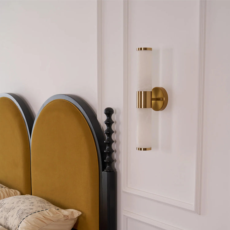 Klassisk cylindrisk glasvæglampe