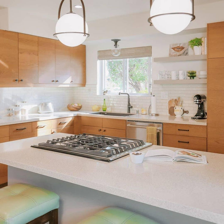 Elegant rund glaspendel