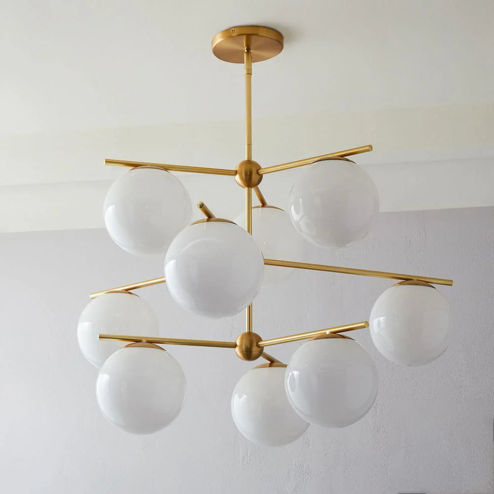 Lampadario a stelo orbitale