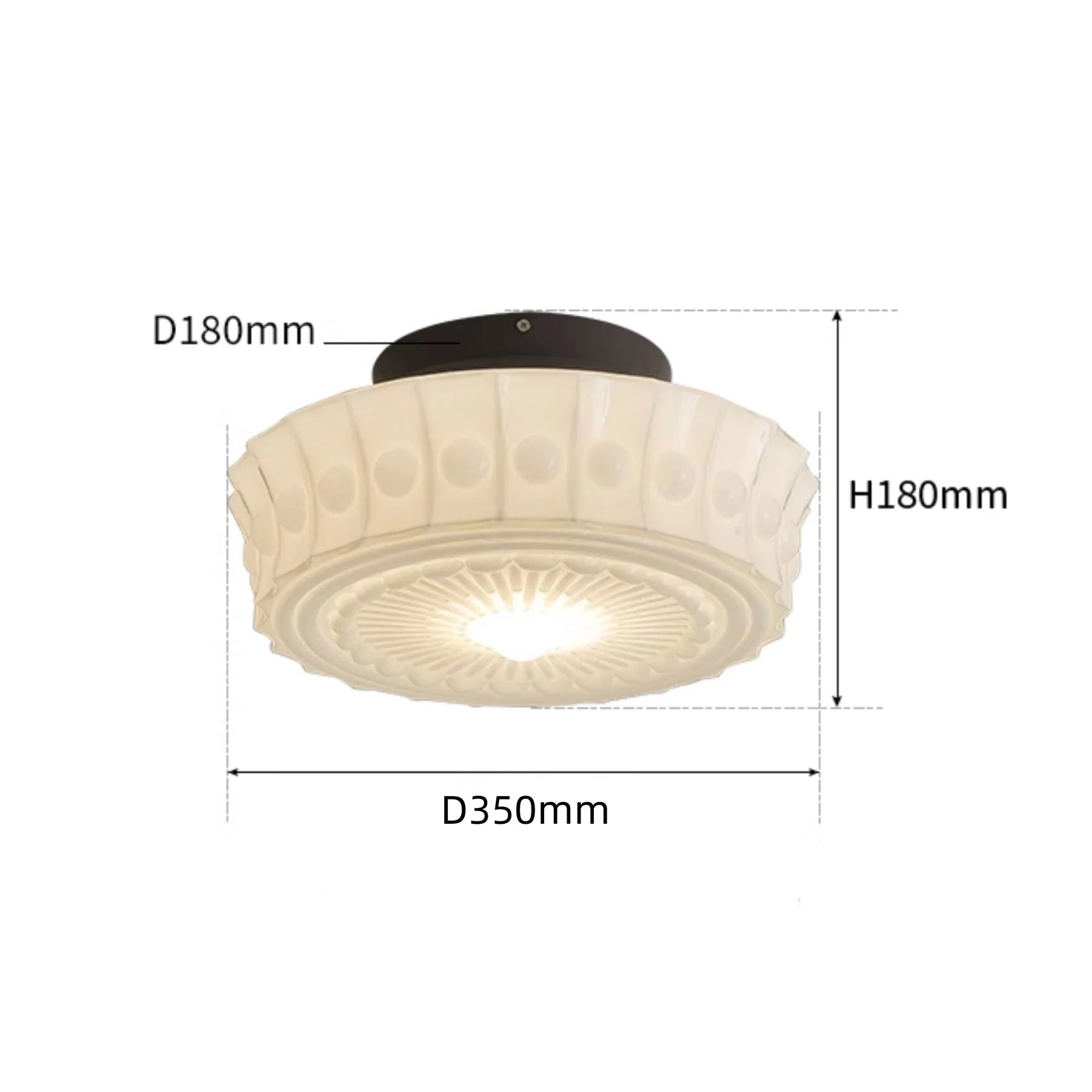 Lampada a sospensione classica rotonda bianca