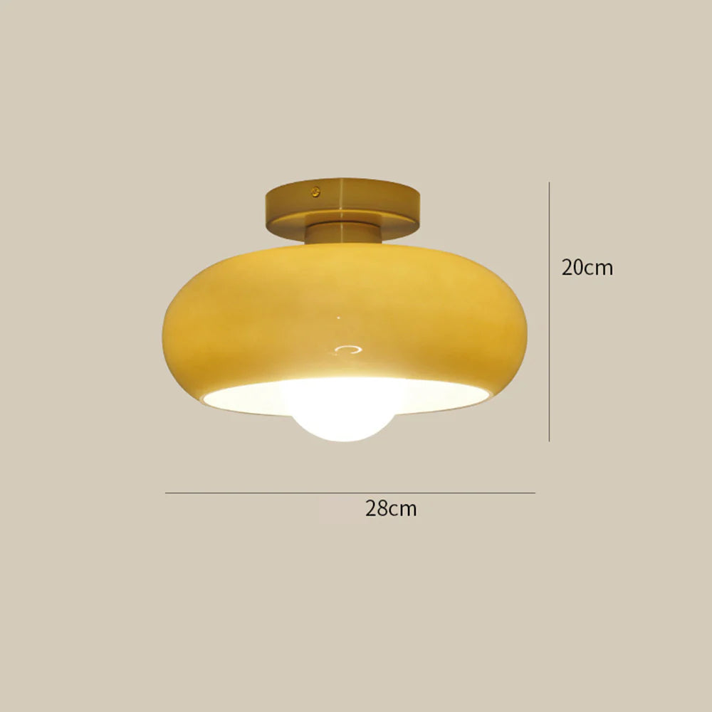 Plafonnier rond classique en verre