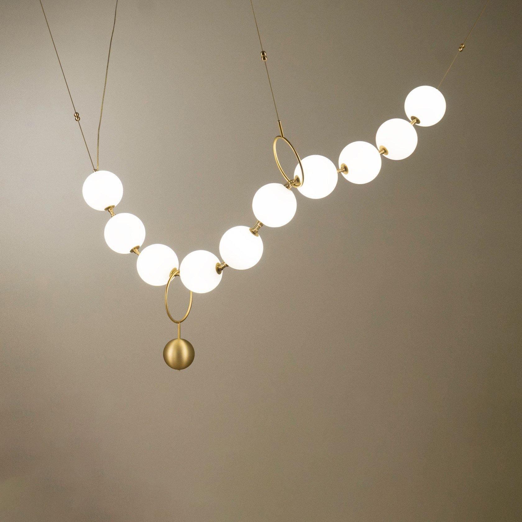 Lampe à suspension élégante en verre de bijoux
