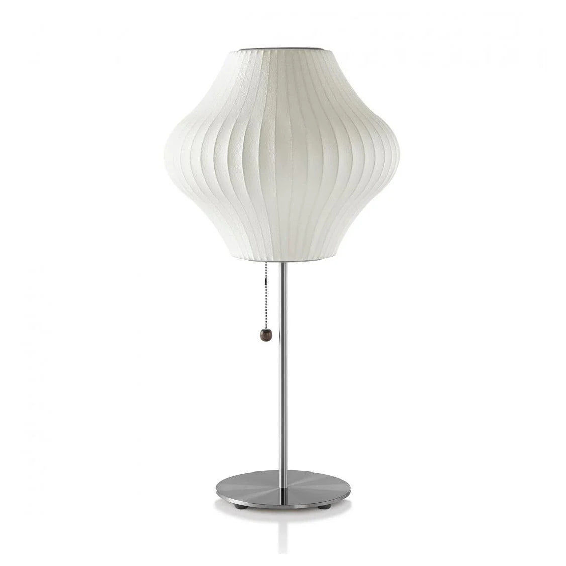 Lampe de table classique arrondie en soie