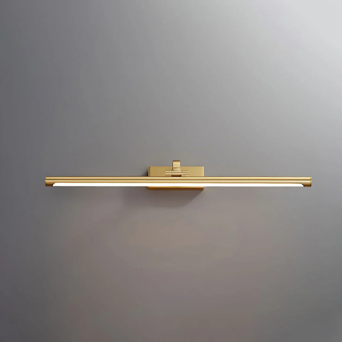 Luxe Brass & Walnut Linear Wall Light