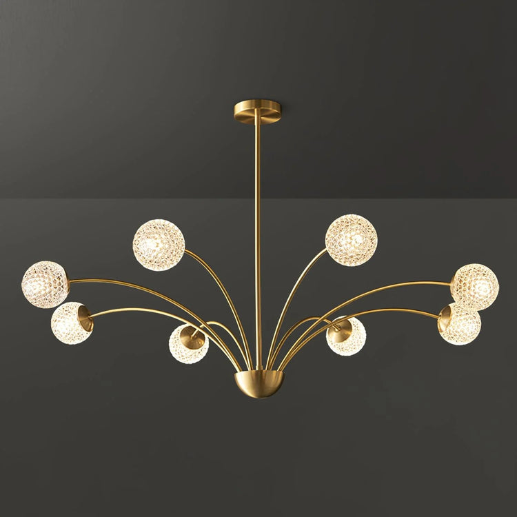 Moderne forgrenet mønster glaskugle lysekrone