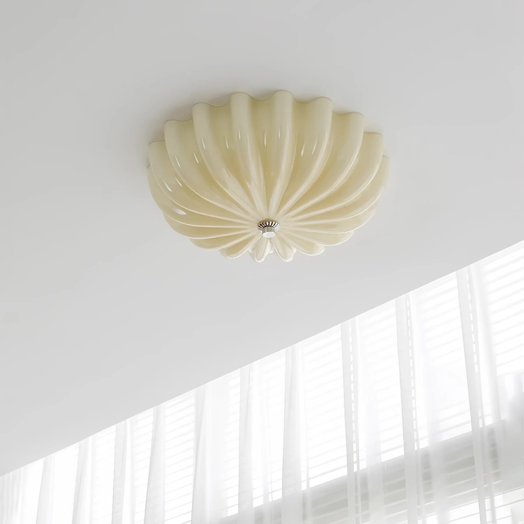 Modern Round Flower Glass Ceiling Light