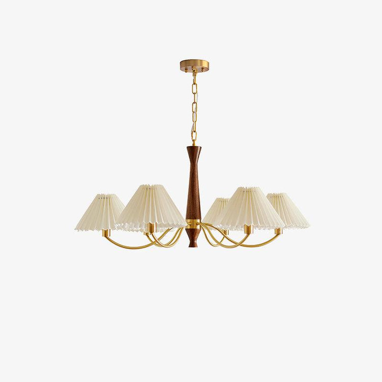 Klassisk lysekrone af kegler i stof