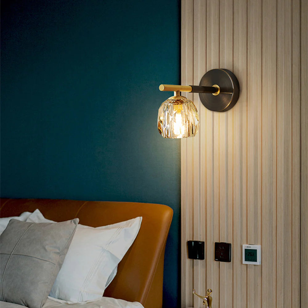Elegant Copper Globe Wall Light