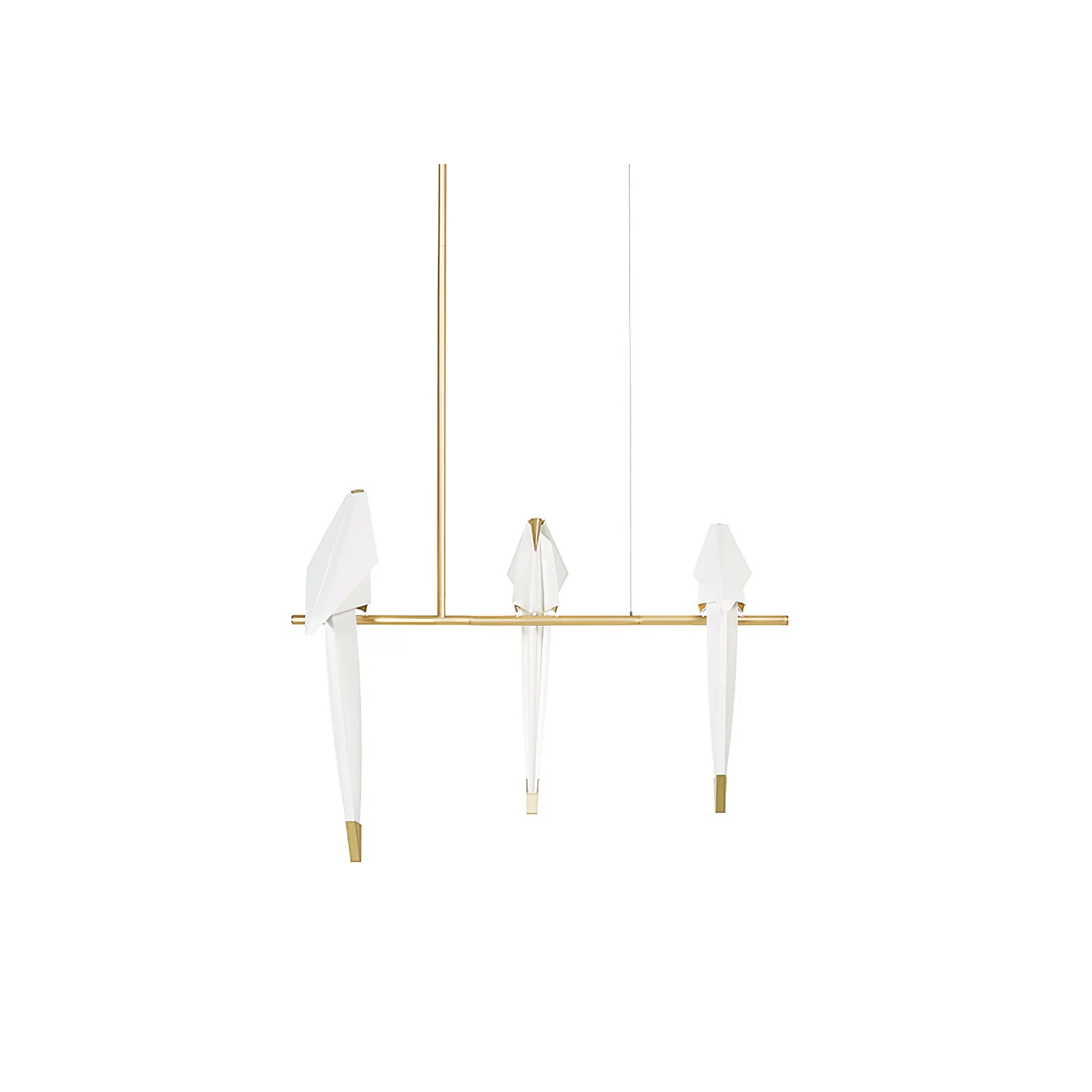 Lustre LED classique en acrylique origami-oiseau