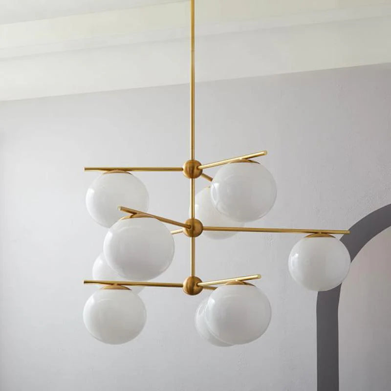 Lampadario a stelo orbitale