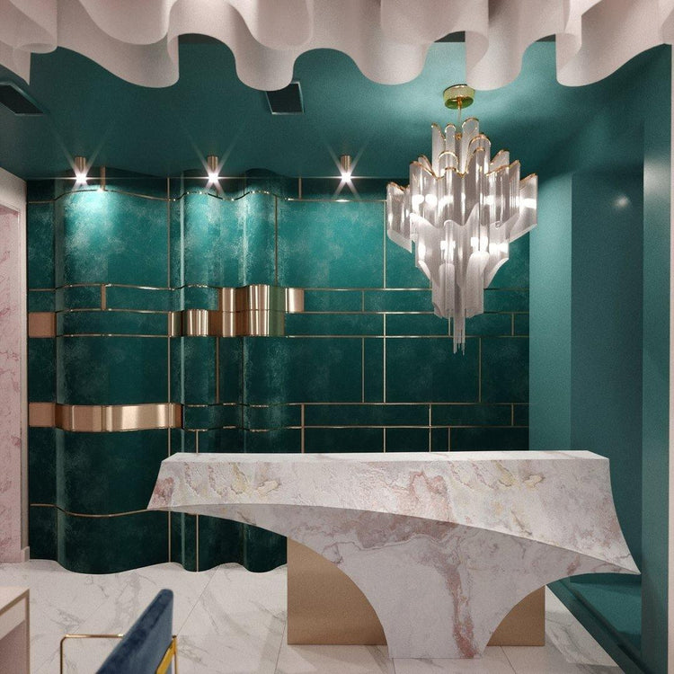 Classic Waterfall Aluminum Chain Chandelier