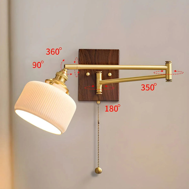 Klassisk rund keramisk væglampe