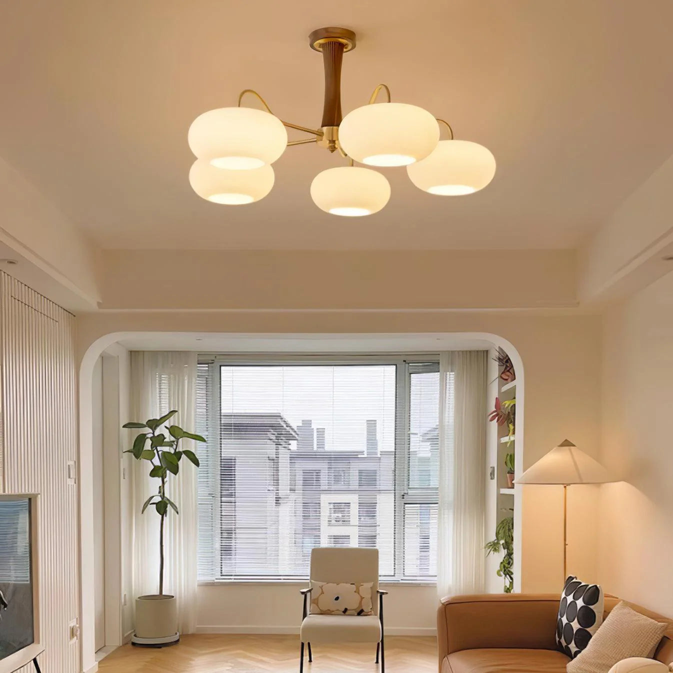 Lampadario cachi dorato