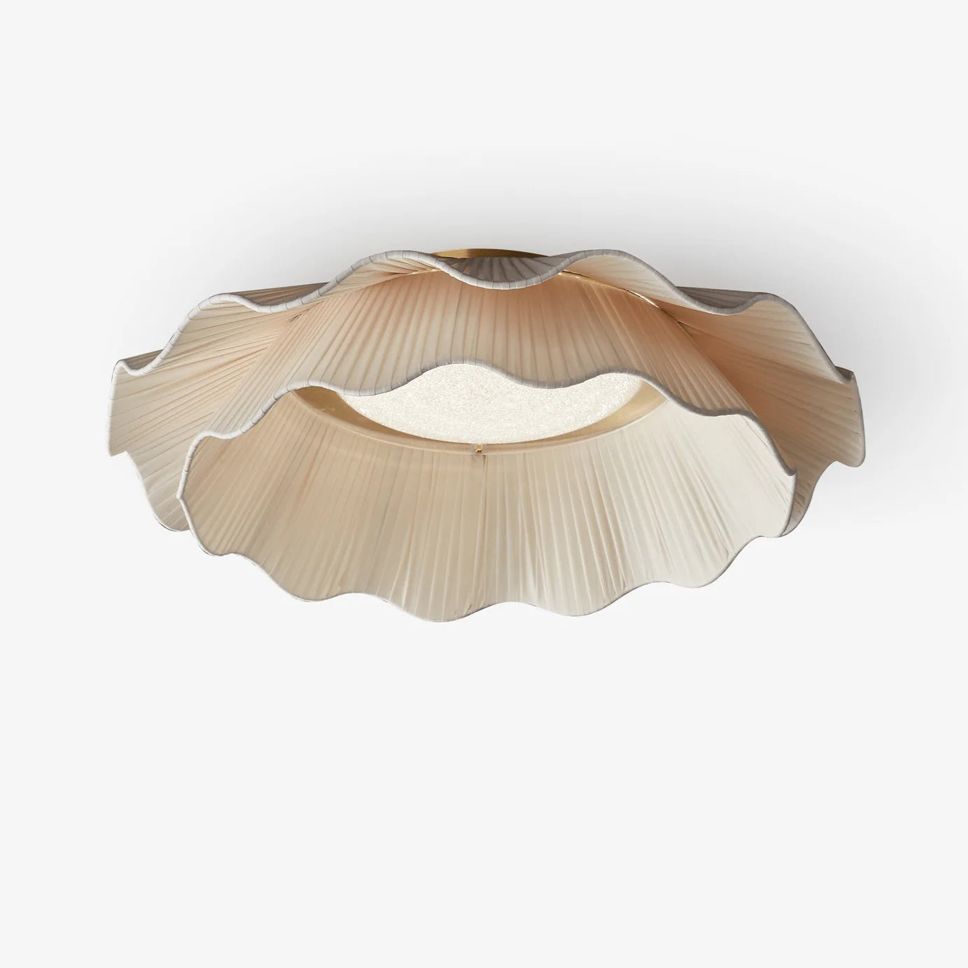 Plafonnier contemporain en tissu ondulé