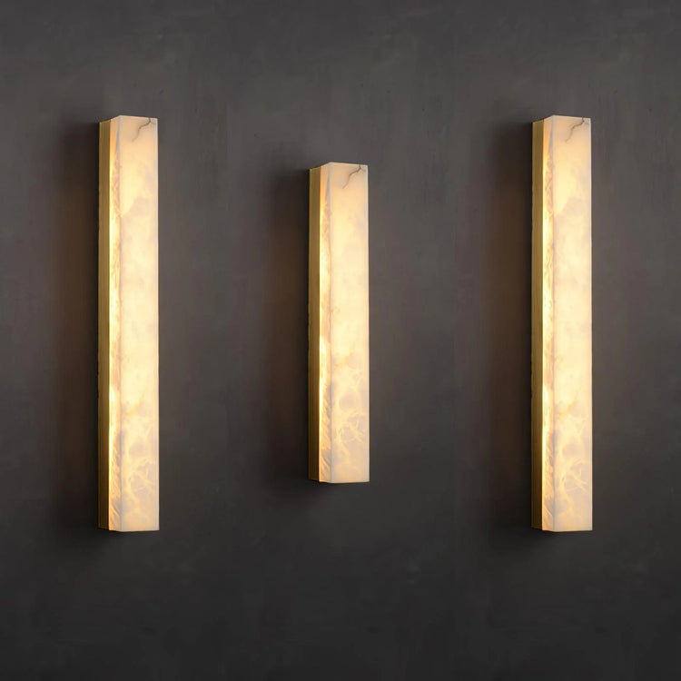 Stylish Narrow Vertical Marble Wall Light