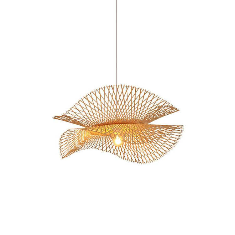 Modern Wave Bamboo Pendant Light