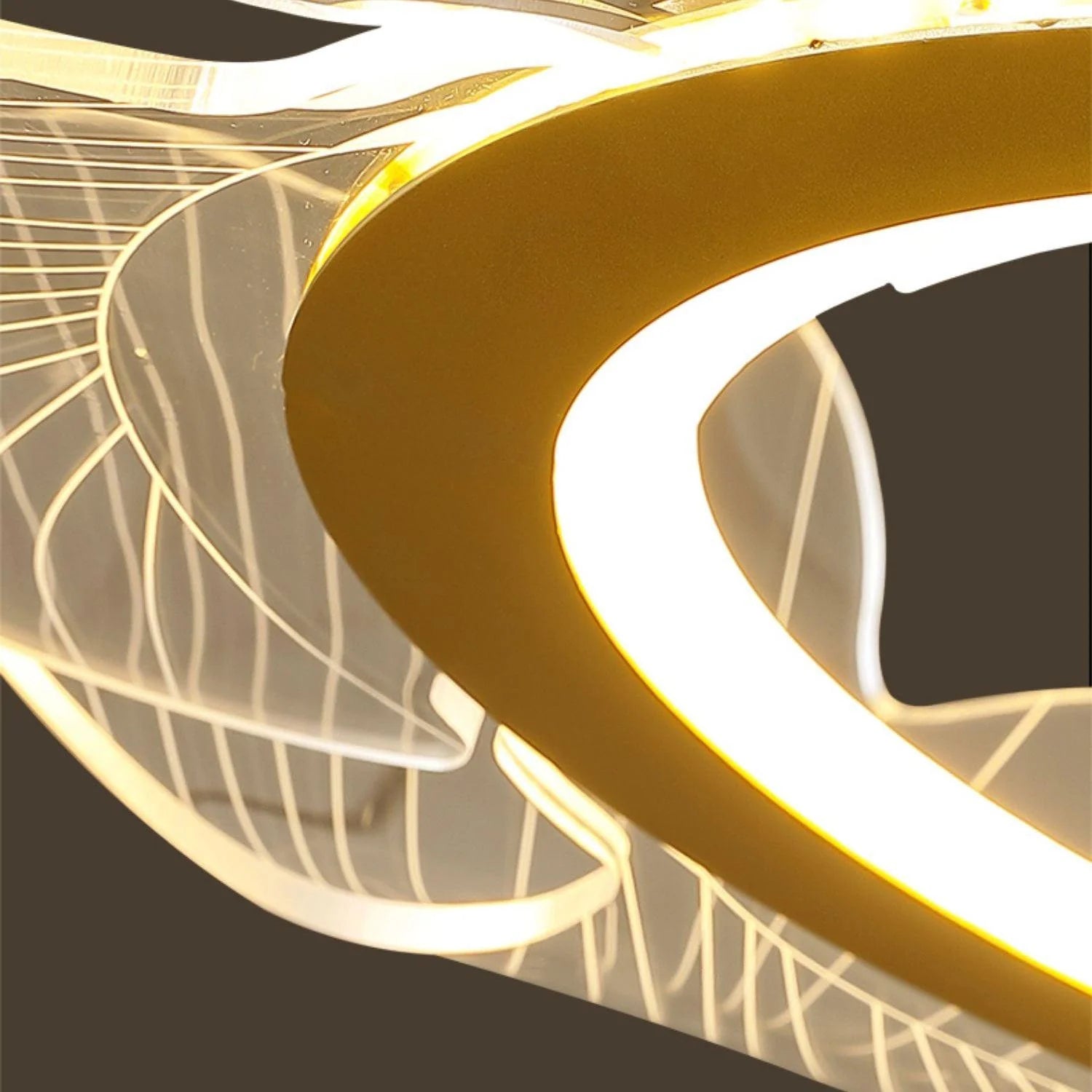 Lustre rond en acrylique océanique