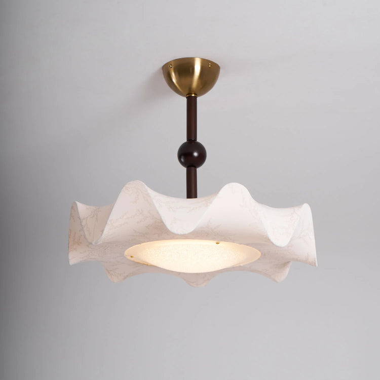 Klassisk Round Wave stof loftslampe