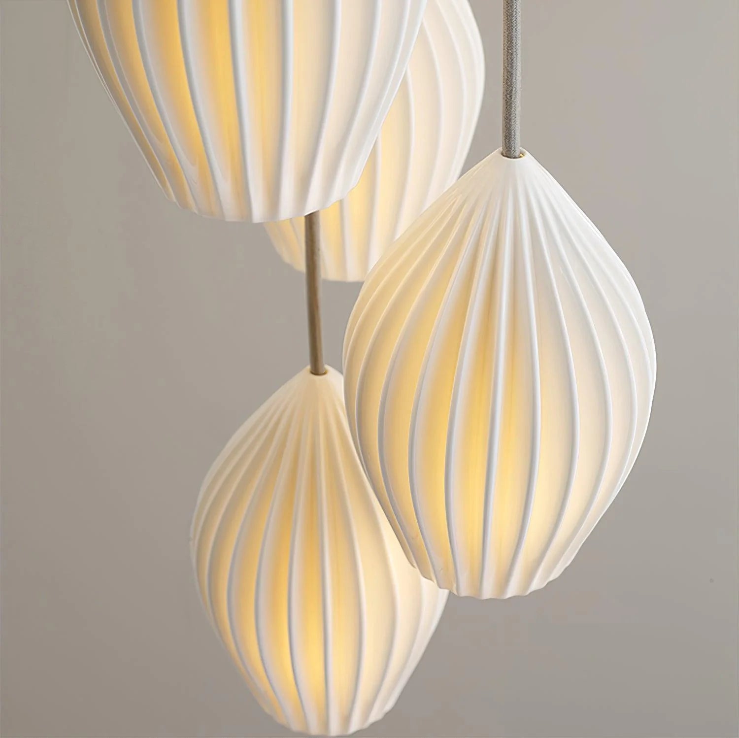 Suspension tendance en céramique ovale arrondie