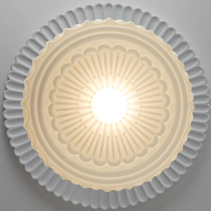 Klassische weiße runde Anhängerlampe