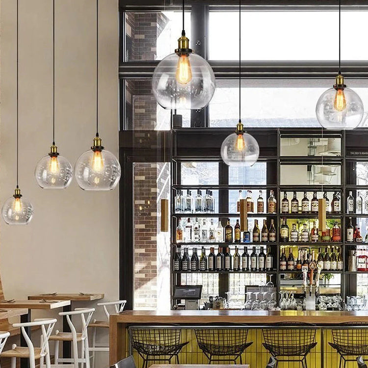 Scandinavian Transparent Glass Pendant Light