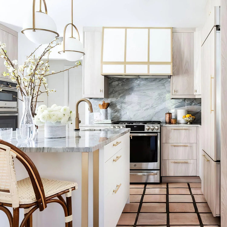 Elegant rund glaspendel