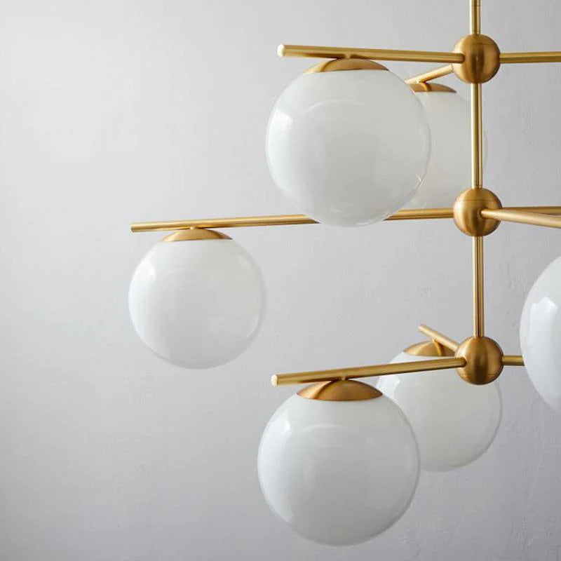 Lampadario a stelo orbitale