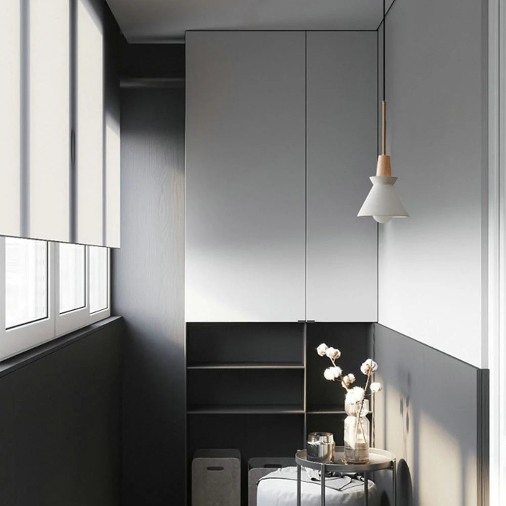 Lampe à suspension en béton à cône tendance