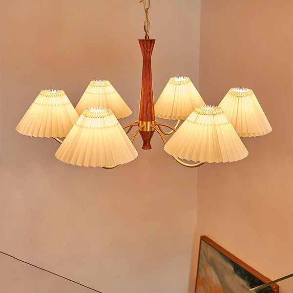 Plisseret elegance lysekrone